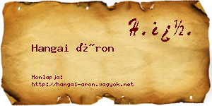 Hangai Áron névjegykártya