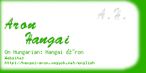 aron hangai business card